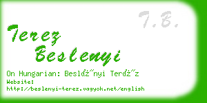 terez beslenyi business card